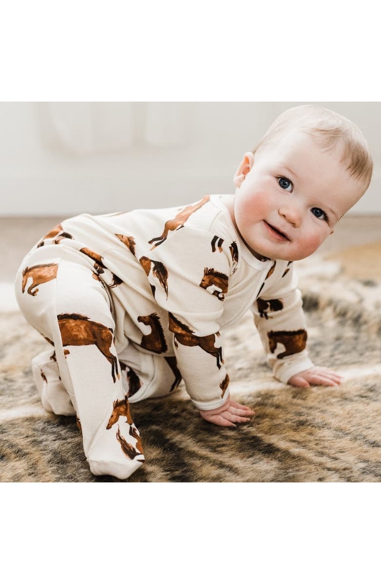 Milkbarn Zipper Footed Romper, Alternate, color, Bumblebee