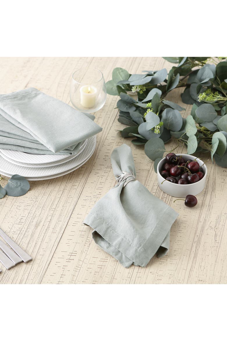 Linen Napkin Set/4, Alternate, color, Light Rain