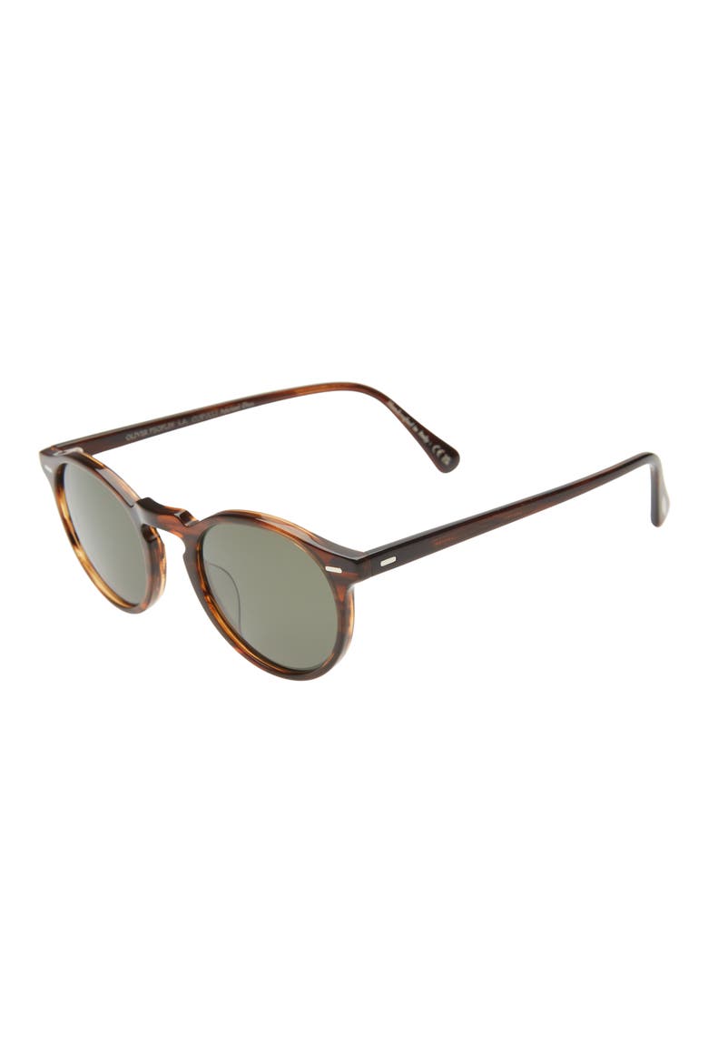 50mm Gregory Peck Polarized Sunglasses, Alternate, color, DARK TORTOISE