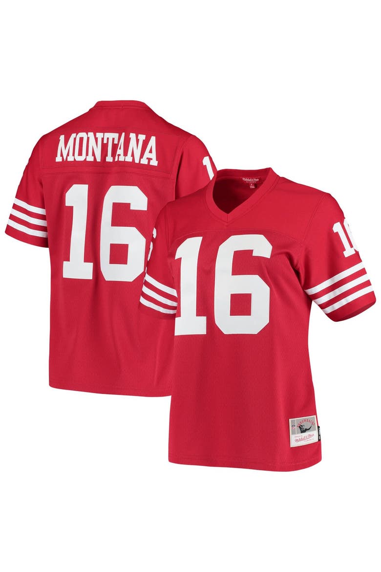 Women's Mitchell & Ness Joe Montana Scarlet San Francisco 49ers 1990 Legacy Replica Jersey, Main, color, Scarlet