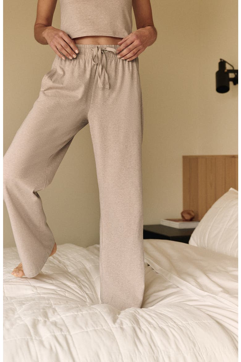 Cool Stretch Lounge Pant Made With Organic Cotton, Alternate, color, Oat Heather