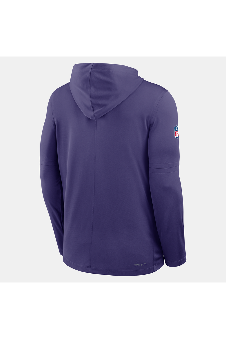 Men's Nike Purple Minnesota Vikings Sideline Alternate Lightweight Long Sleeve Hooded Dri-FIT T-Shirt, Alternate, color, Purple