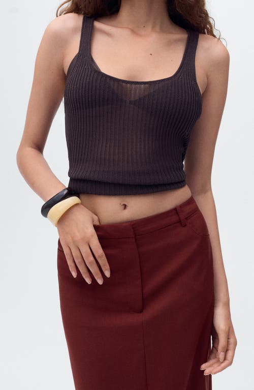 Mango High Waist Pencil Skirt In Red