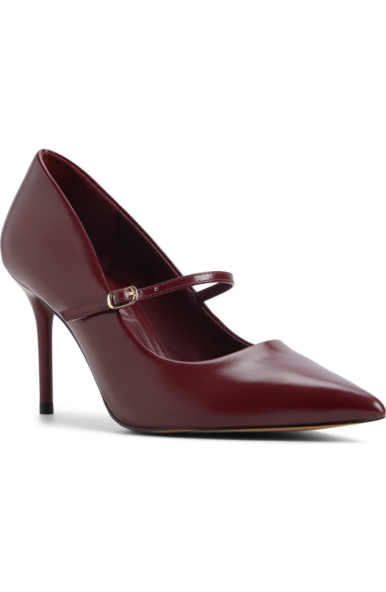 ALDO Eledeladar Pointed Toe Mary Jane Pump, Main, color, Burgundy