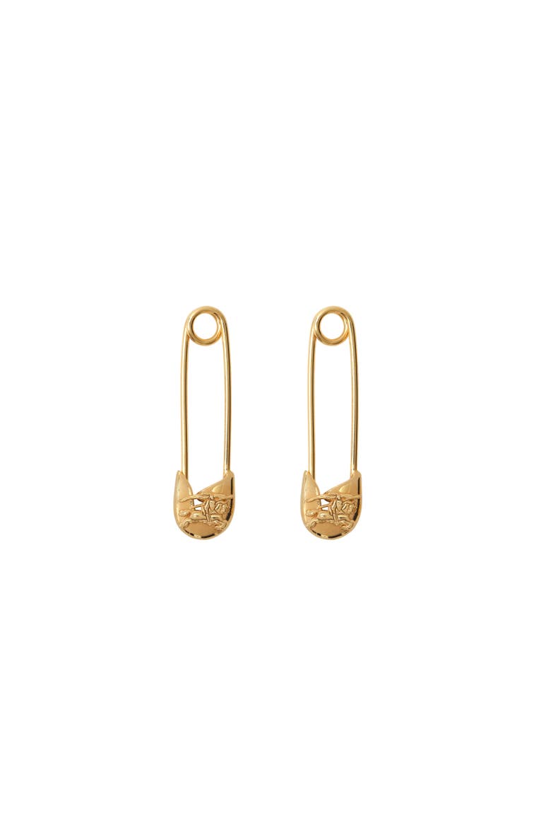 Knight Pin Earrings, Alternate, color, Gold