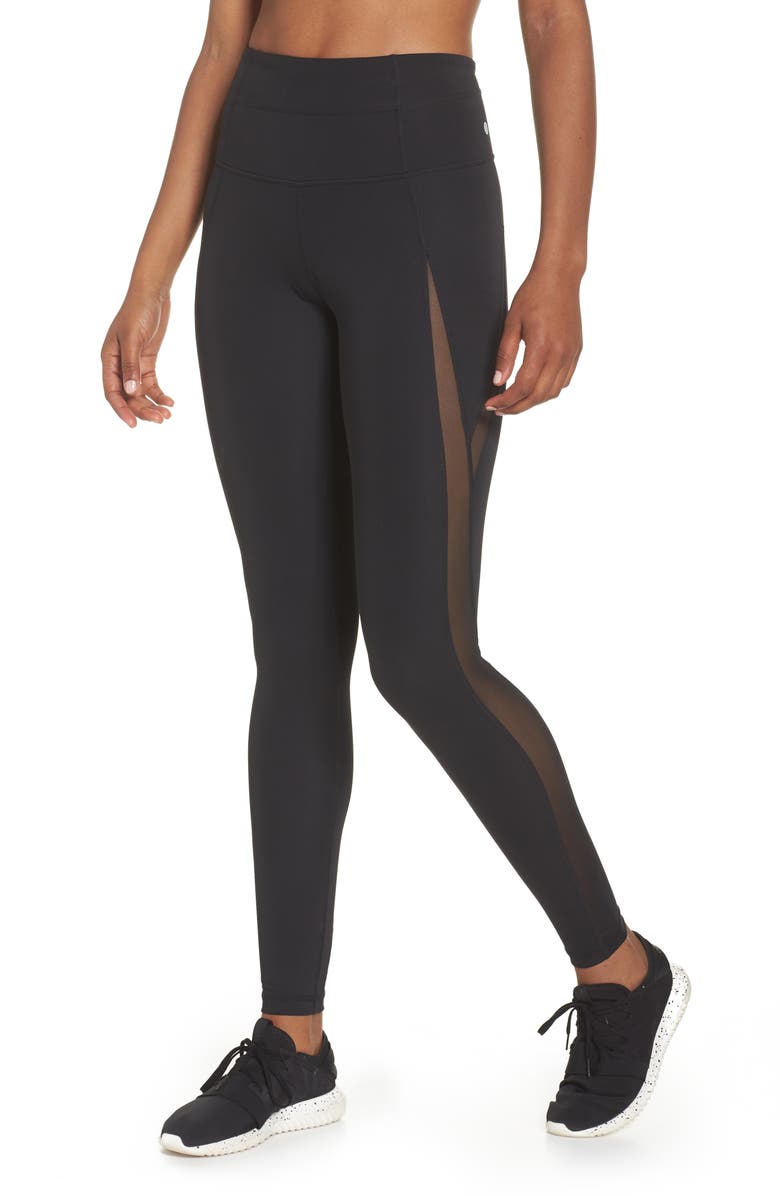 Zella High Waist V-Back Ankle Leggings, Main, color, 