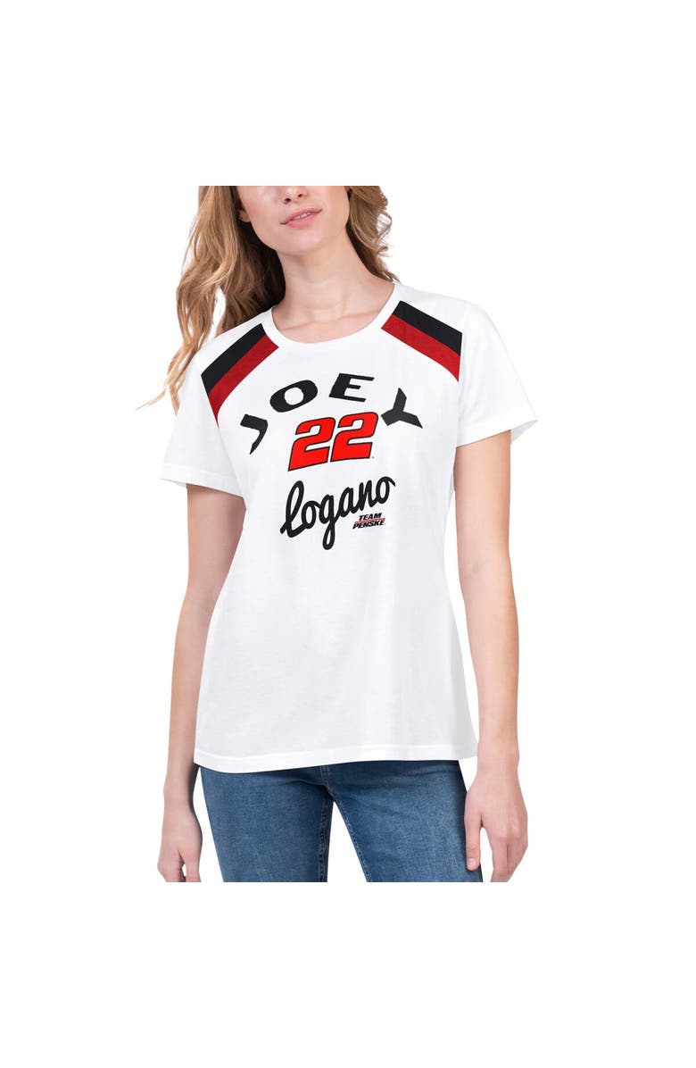 G-III 4HER BY CARL BANKS Women's G-III 4Her by Carl Banks White Joey Logano Score T-Shirt, Main, color, 
