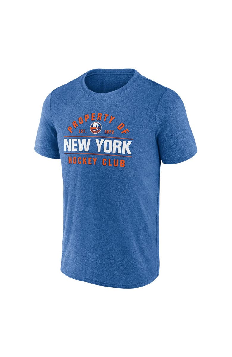 FANATICS Men's Fanatics Heather Royal New York Islanders Property Of T-Shirt, Alternate, color, Heather Royal