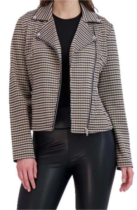 Houndstooth Moto Jacket