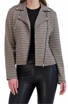 Ookie & Lala Houndstooth Moto Jacket