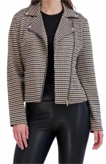 Ookie & Lala Houndstooth Moto Jacket