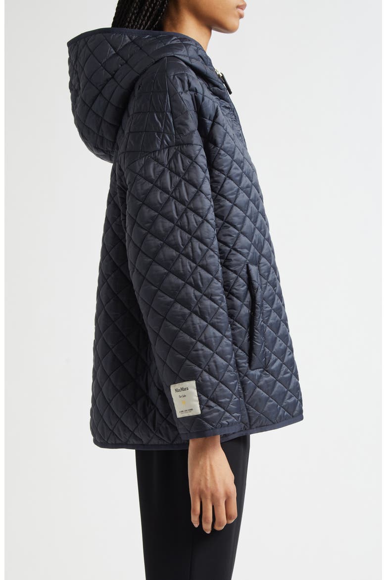 Leo Diamond Quilted Cameluxe Hooded Jacket, Alternate, color, MIDNIGHT BLUE
