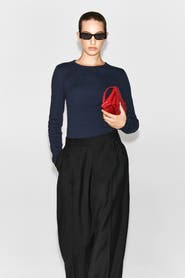COS Slim Ribbed Cotton Long-sleeved Top