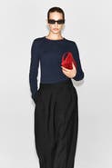 COS Slim Ribbed Cotton Long-sleeved Top