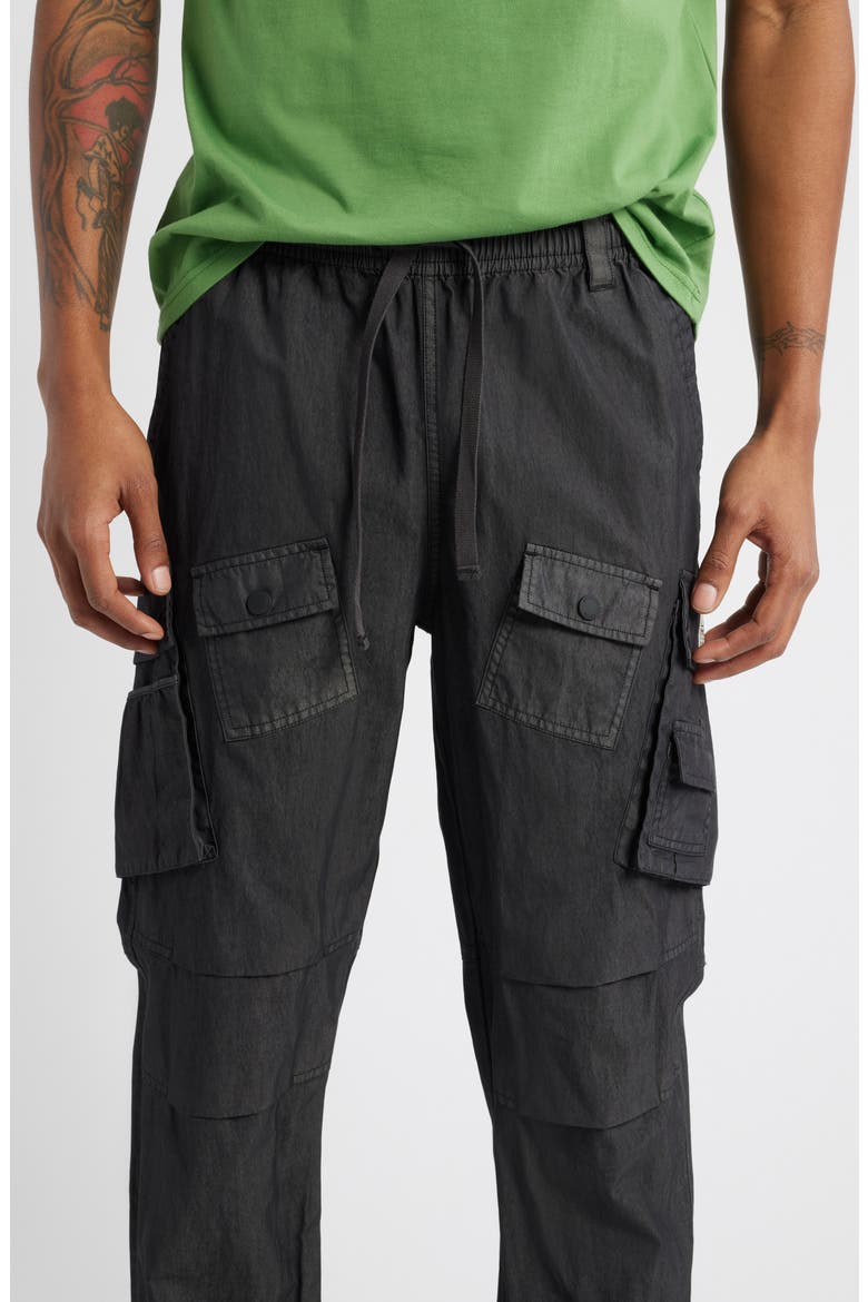 BB Flagship Stargate Drawstring Cargo Pants, Alternate, color, BLACK