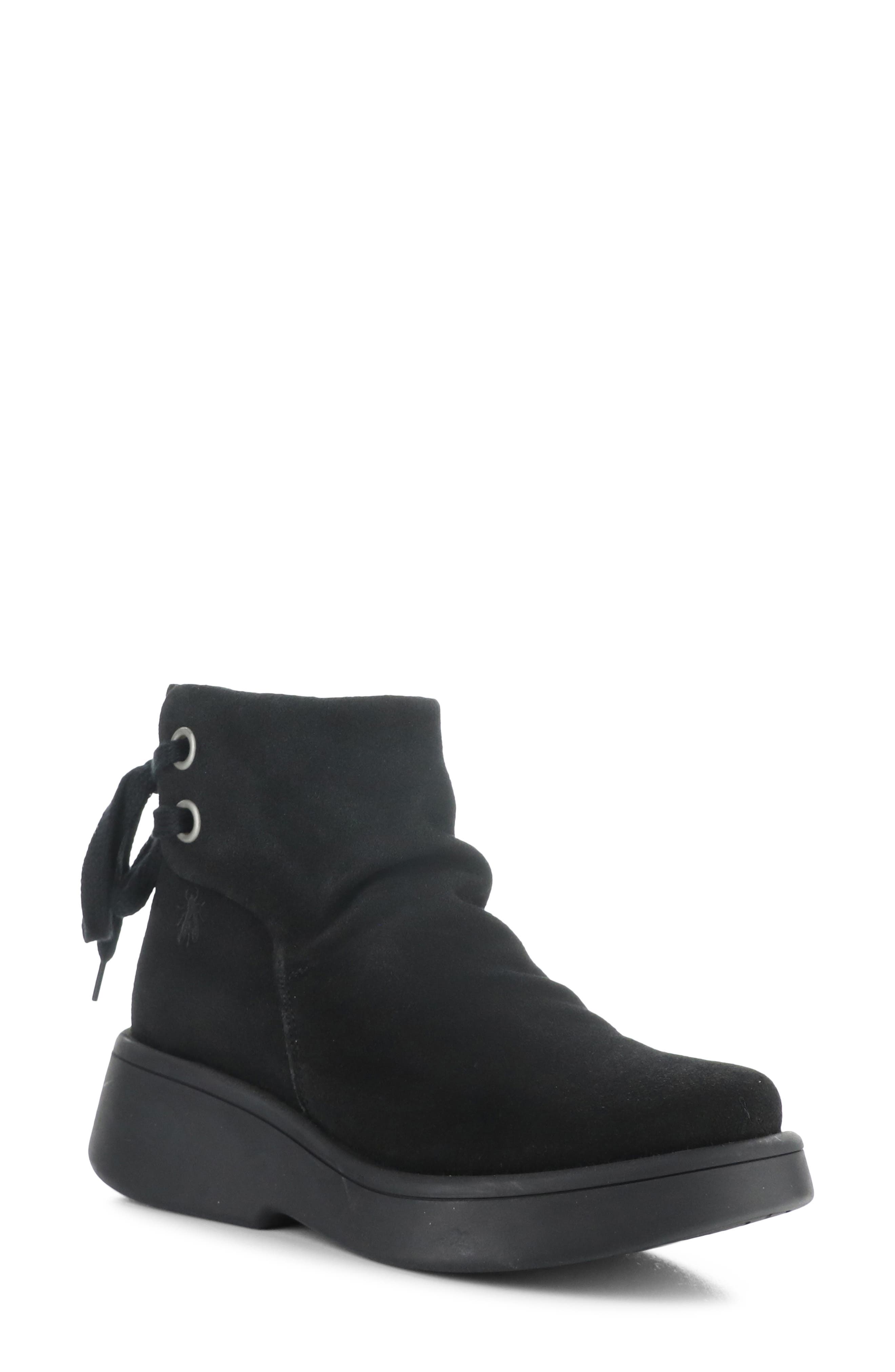 Fly London Mebs Bootie, Main, color, 003 Black Oil Suede