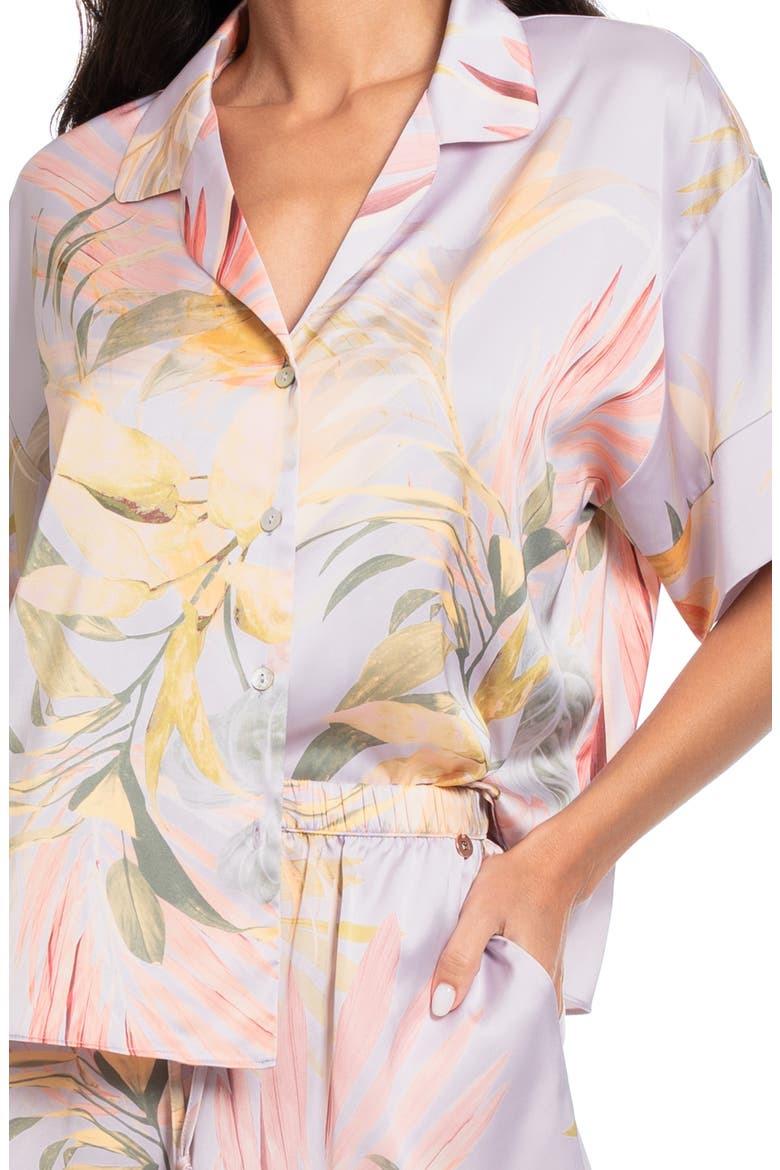 Satin Short Pajamas, Alternate, color, PURPLE