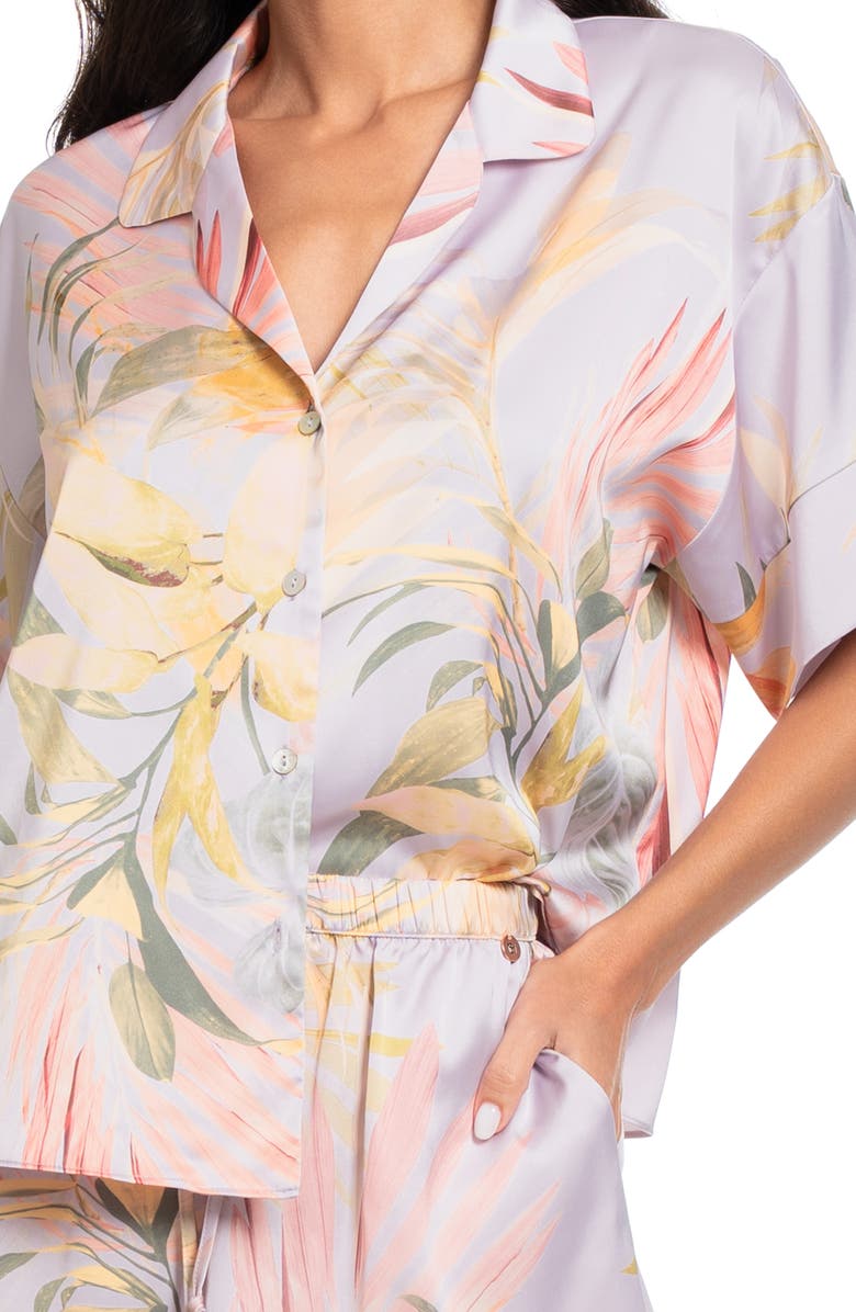 Midnight Bakery Satin Short Pajamas, Alternate, color, Purple