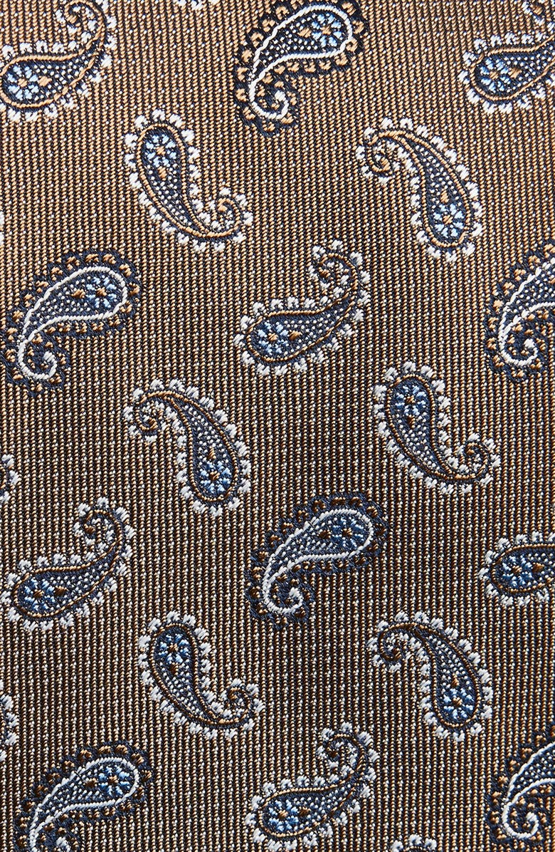 David Donahue Paisley Silk Tie, Alternate, color, Cocoa
