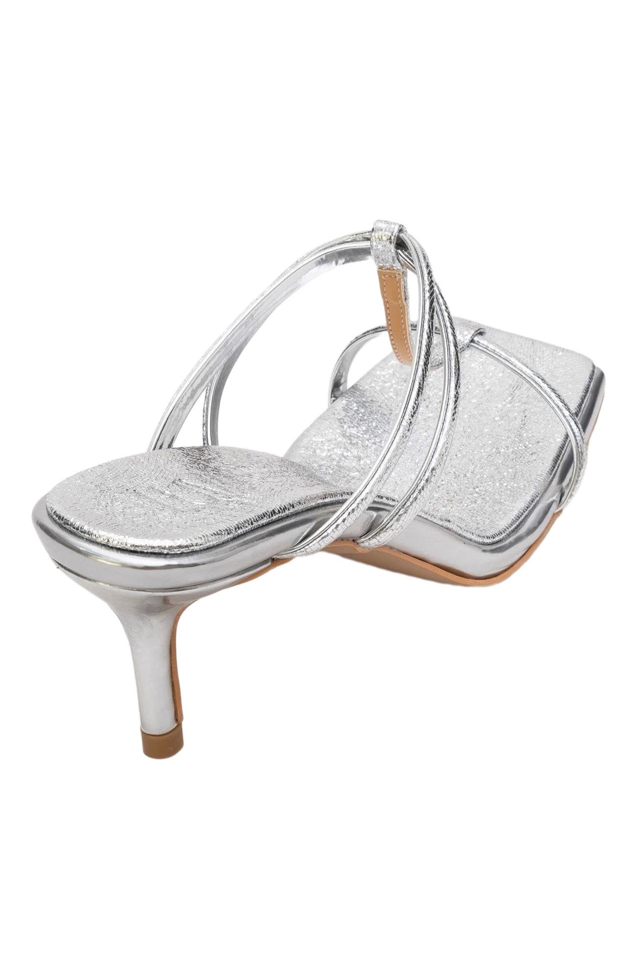 Mocha Strap Heel Sandal, Alternate, color, White Faux Leather