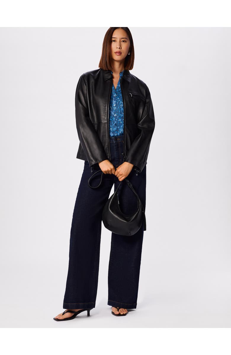 Whistles Ditsy Floral V Neck-Blouse, Alternate, color, Teal/Multi