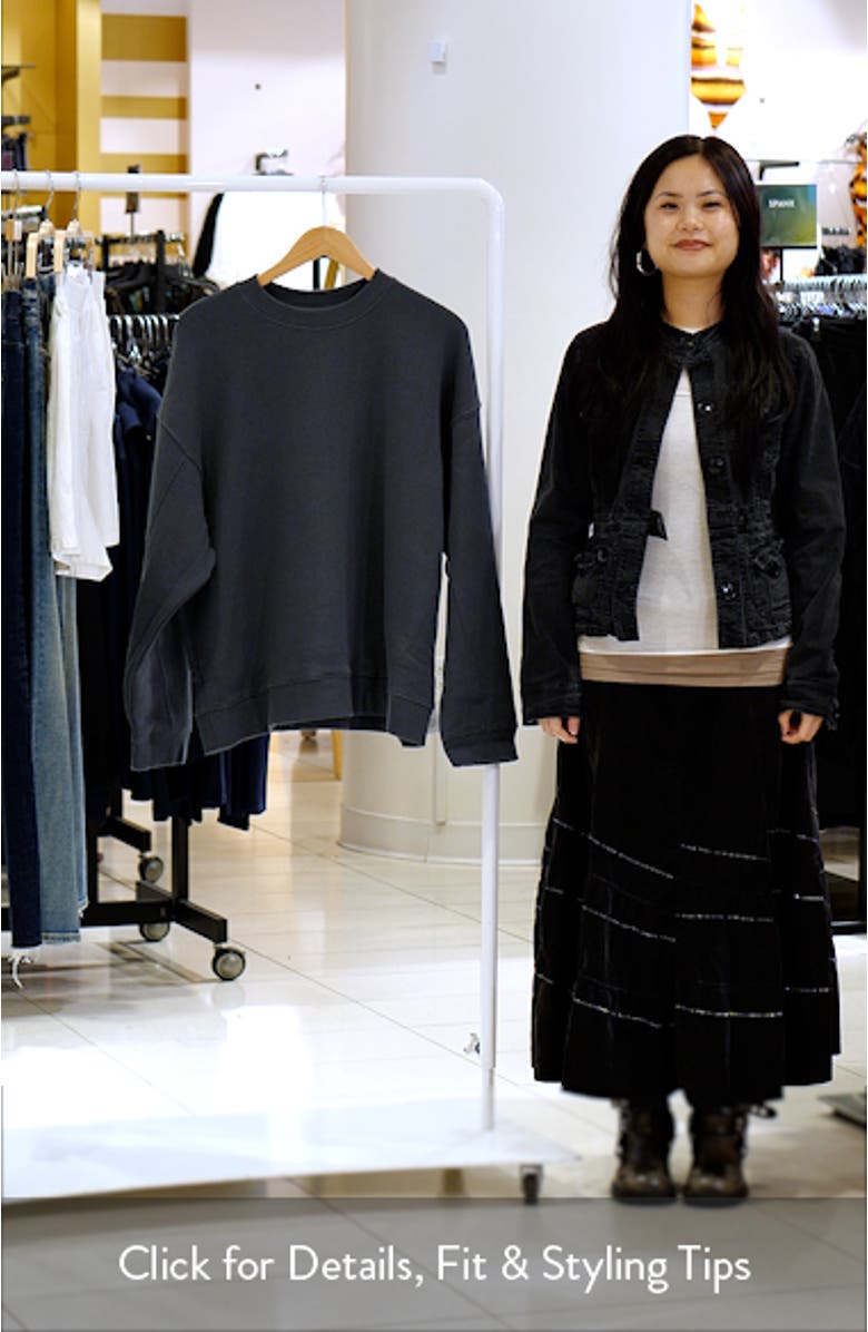 Premium Seam Cotton Blend Sweatshirt, sales video thumbnail