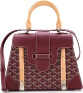Pre-Owned Goyard Saigon Top Handle Bag Coated Canvas with Leather PM