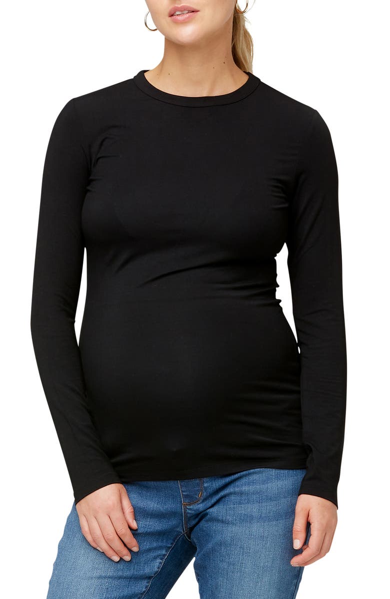 Nom Maternity Liv Long Sleeve Maternity Top, Main, color,