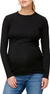 Nom Maternity Liv Long Sleeve Crew Neck Tee