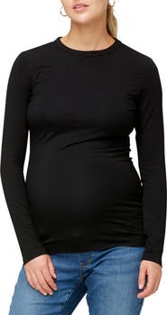 Nom Maternity Liv Long Sleeve Crew Neck Tee