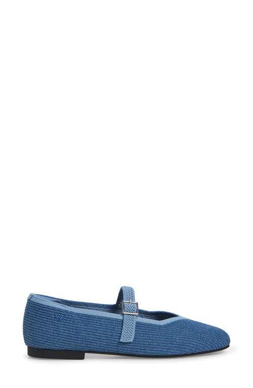 Vivaia Margot Mary Jane Flat In Denim Blue