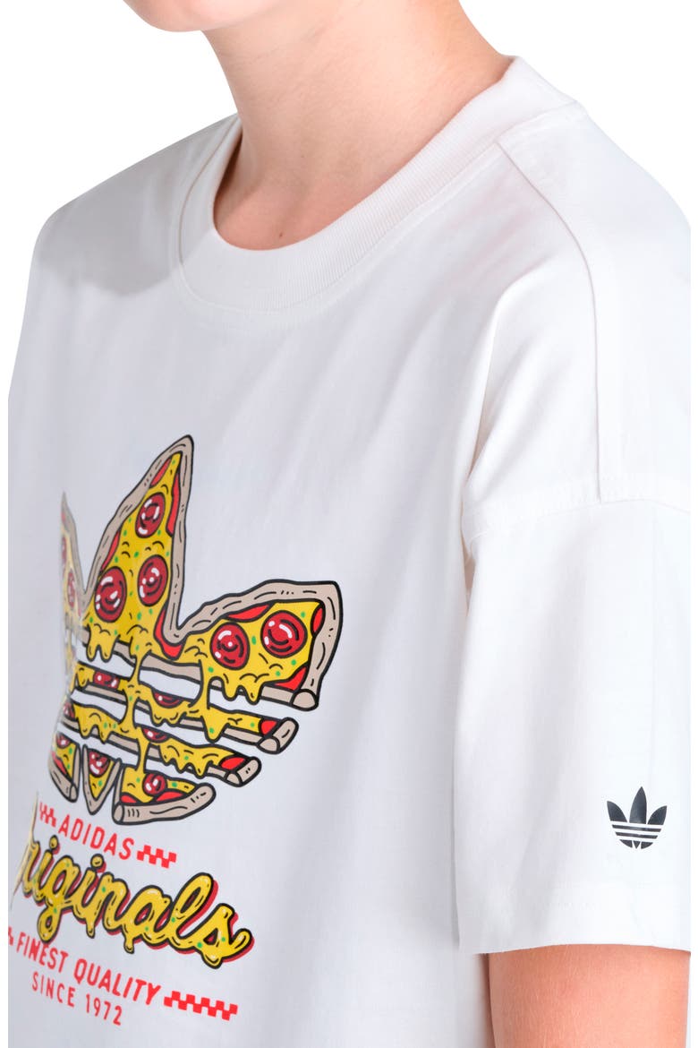 Kids' Trefoil Pizza Graphic T-Shirt, Alternate, color, OFF WHITE