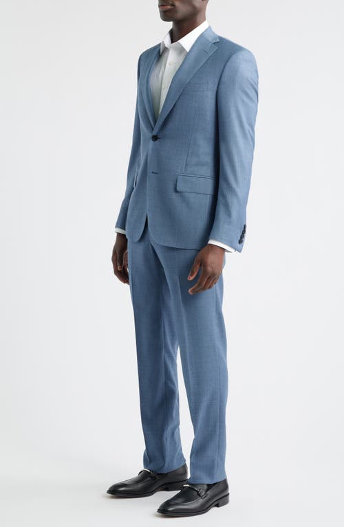 Heritage Gold Textured Light Blue Wool Suit