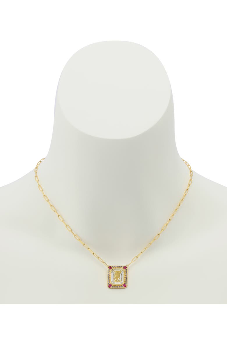 Kurt Geiger London Eagle Crystal Pendant Necklace, Alternate, color, Pink