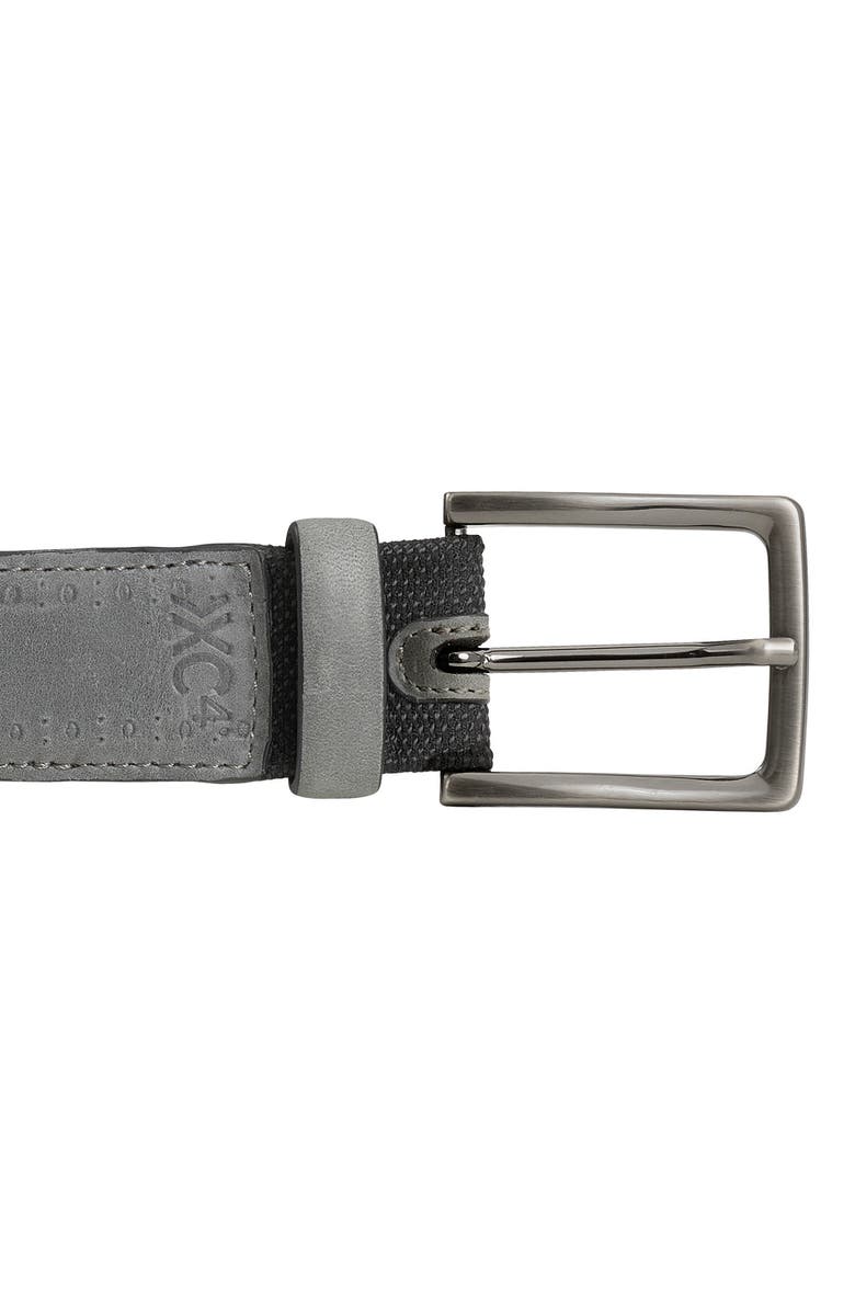 Johnston & Murphy XC4 Perforated Leather Belt, Alternate, color, Light Gray Leather