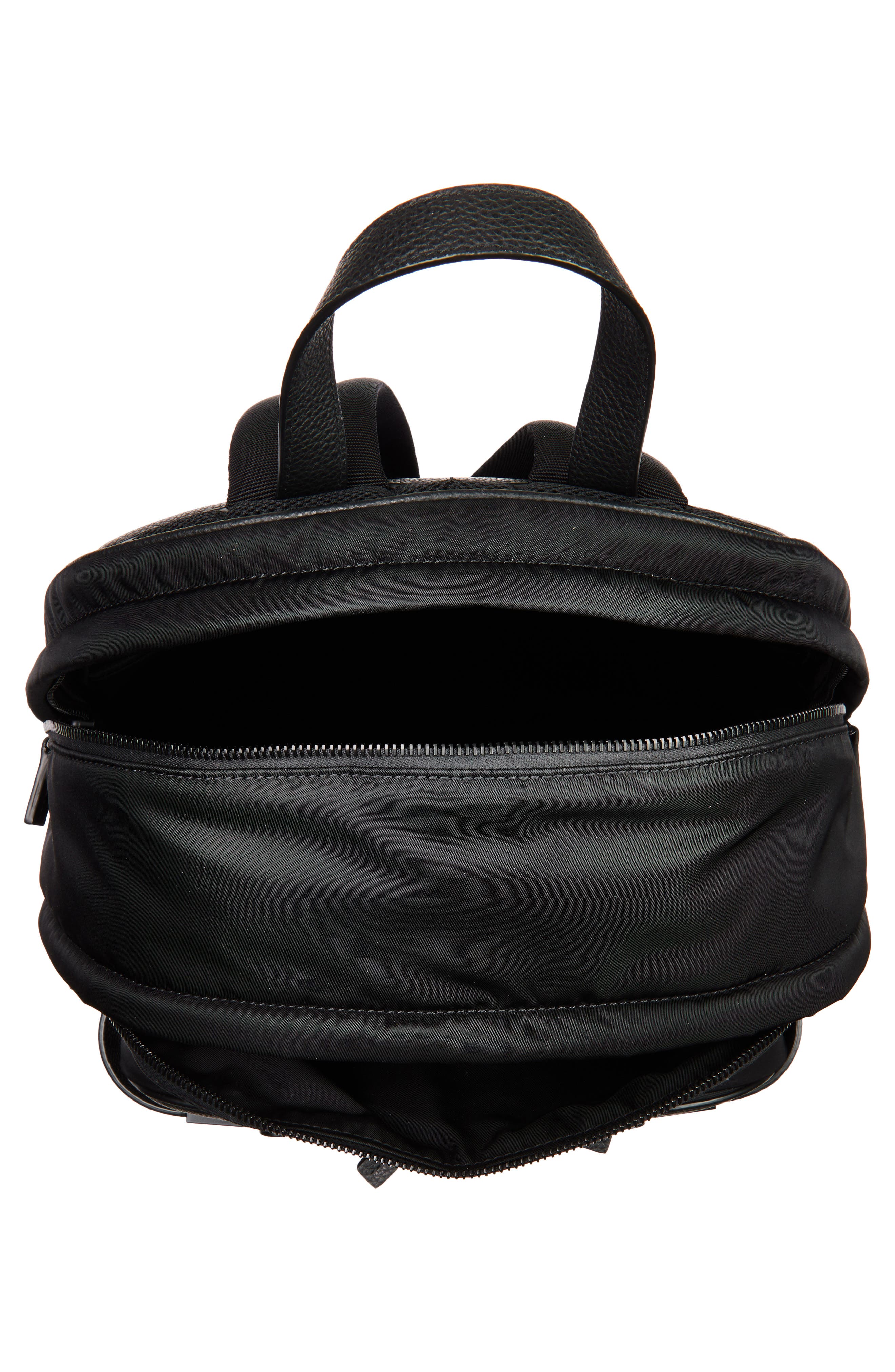 FERRAGAMO Twins Nylon Backpack, Alternate, color, Nero