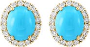 EFFY 14K Yellow Gold Golden Sky Turquoise Stud Earrings