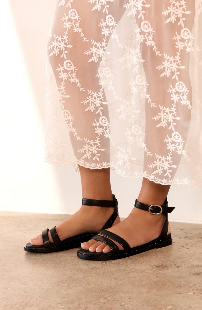 FRANKIE4 Patterson Ankle Strap Sandal, Alternate, color, Black