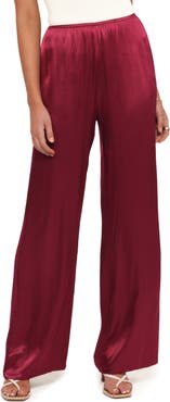 Petal & Pup Carissa Wide Leg Satin Pants