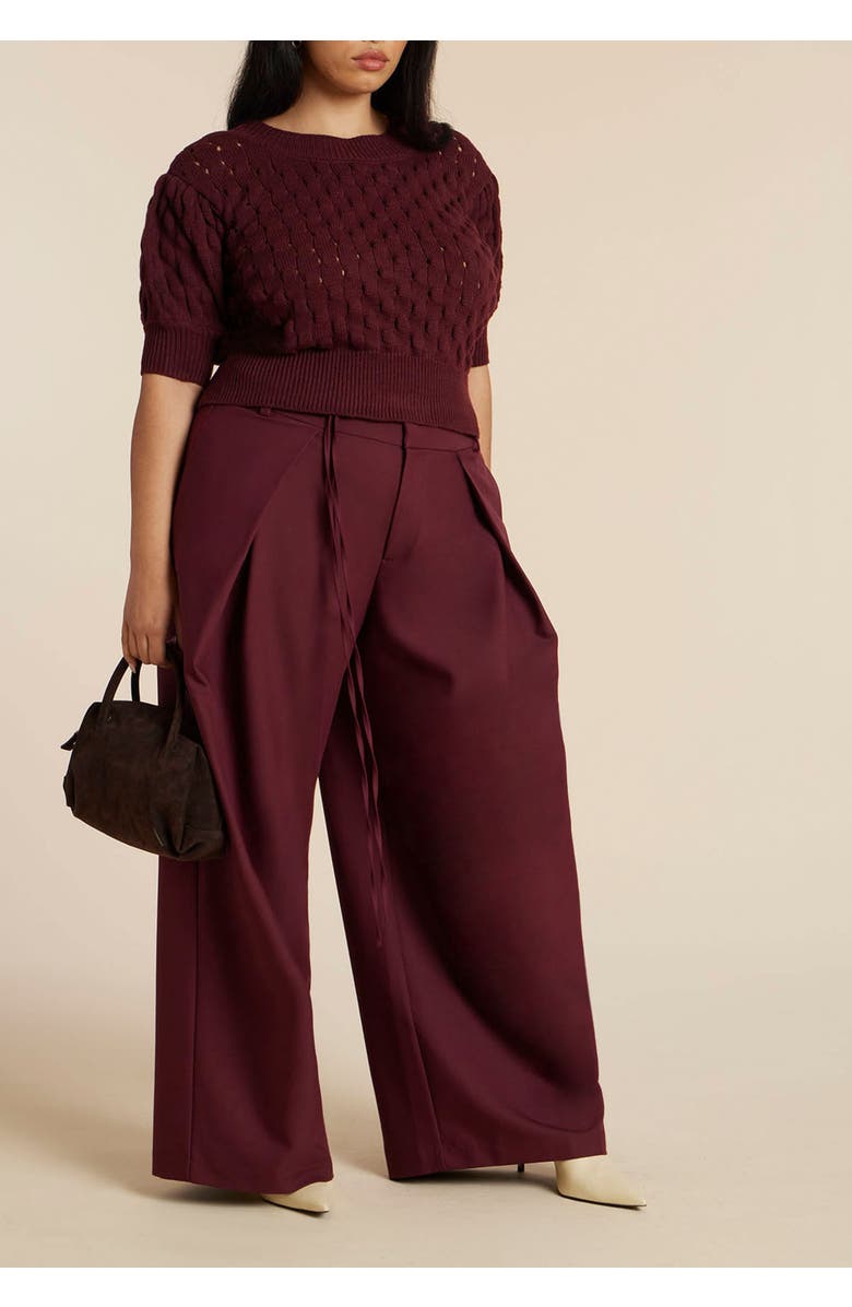 ELOQUII Bubble Stitch Sweater, Alternate, color, 