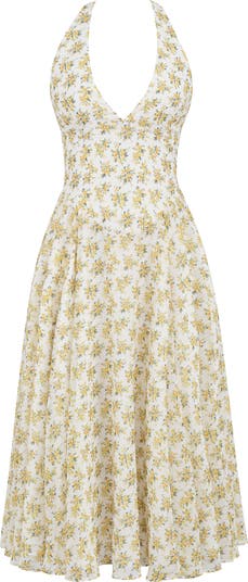 Solada Floral Halter Midi Sundress