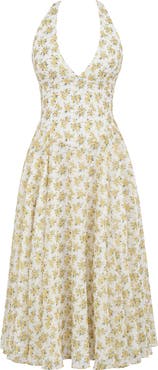 HOUSE OF CB Solada Floral Halter Midi Sundress