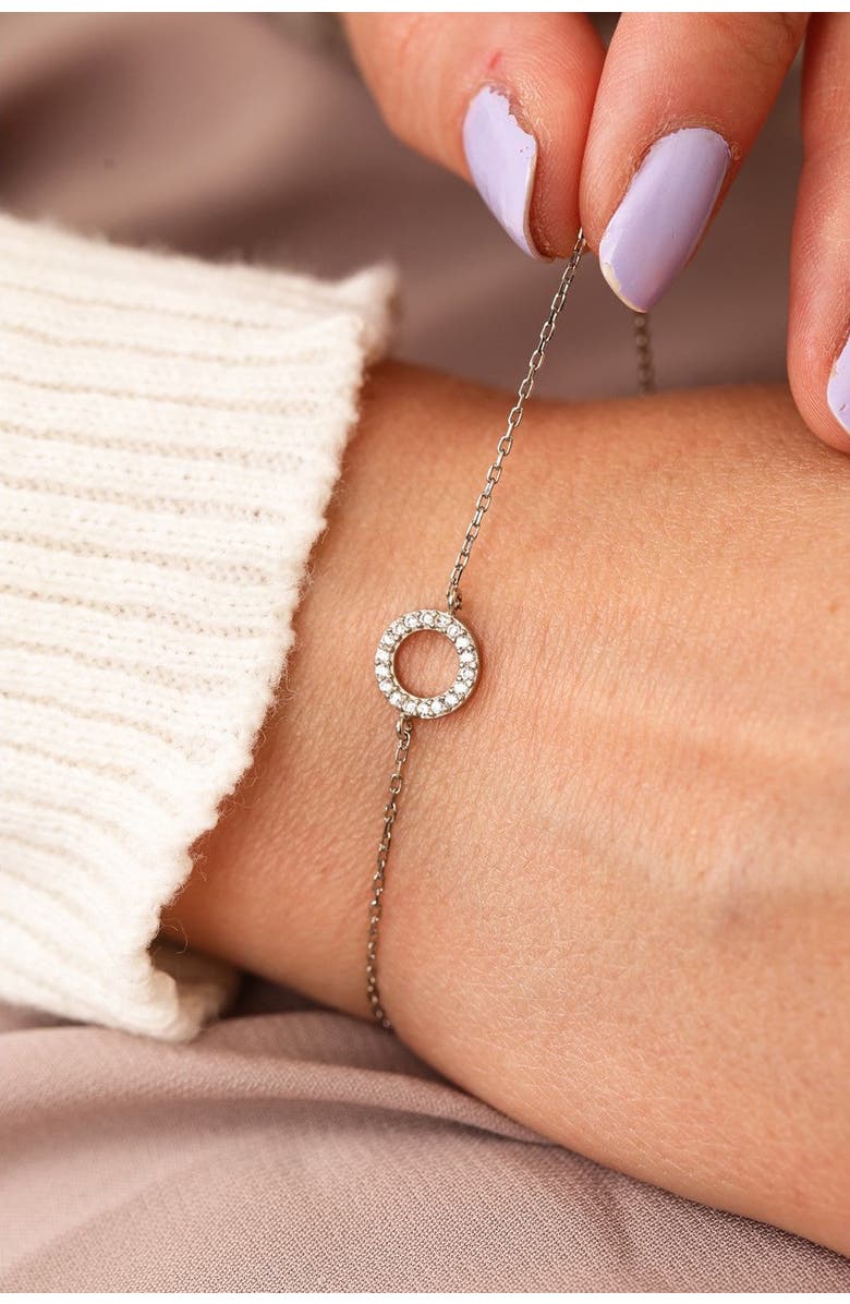 Spero London Circle Bracelet in Sterling Silver, Alternate, color, Silver