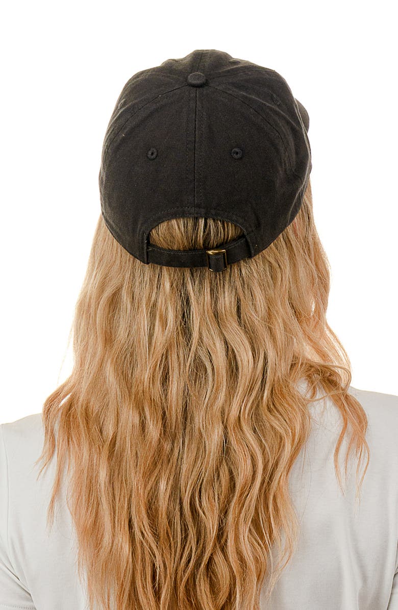 Nicole Miller Martini Icon Baseball Cap, Alternate, color, Black