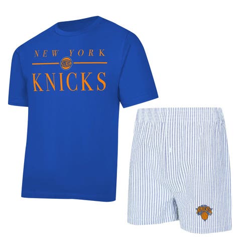Women's Concepts Sport  Blue/White New York Knicks Copeland T-Shirt & Shorts Sleep Set