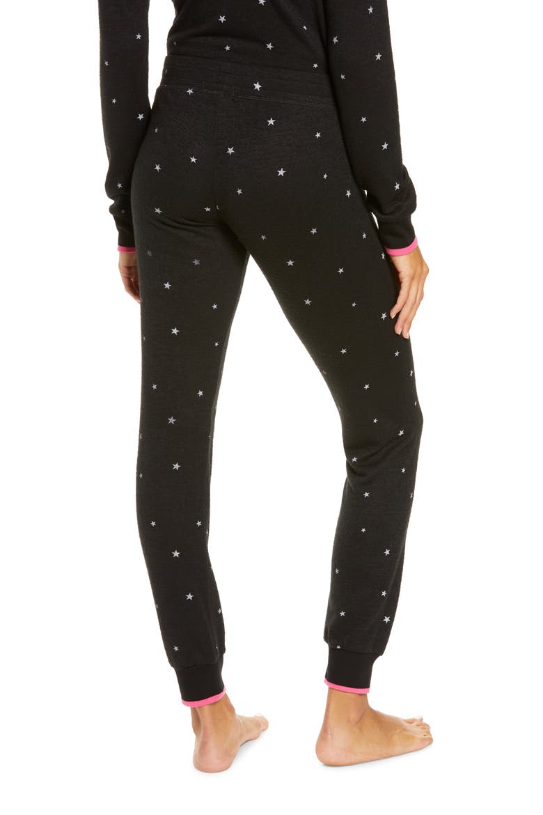 Star Print Sweatpants, Alternate, color, BLACK