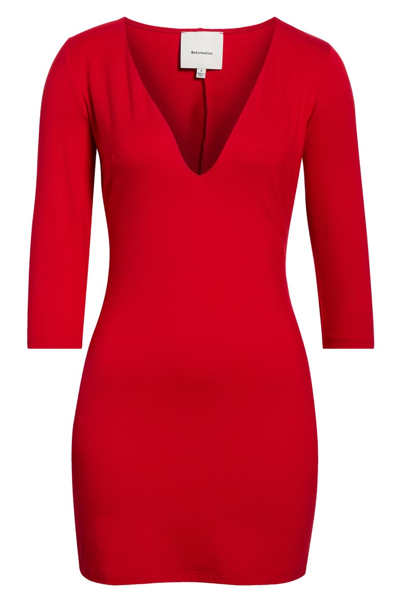 Mel Knit Minidress, Alternate, color, LIPSTICK