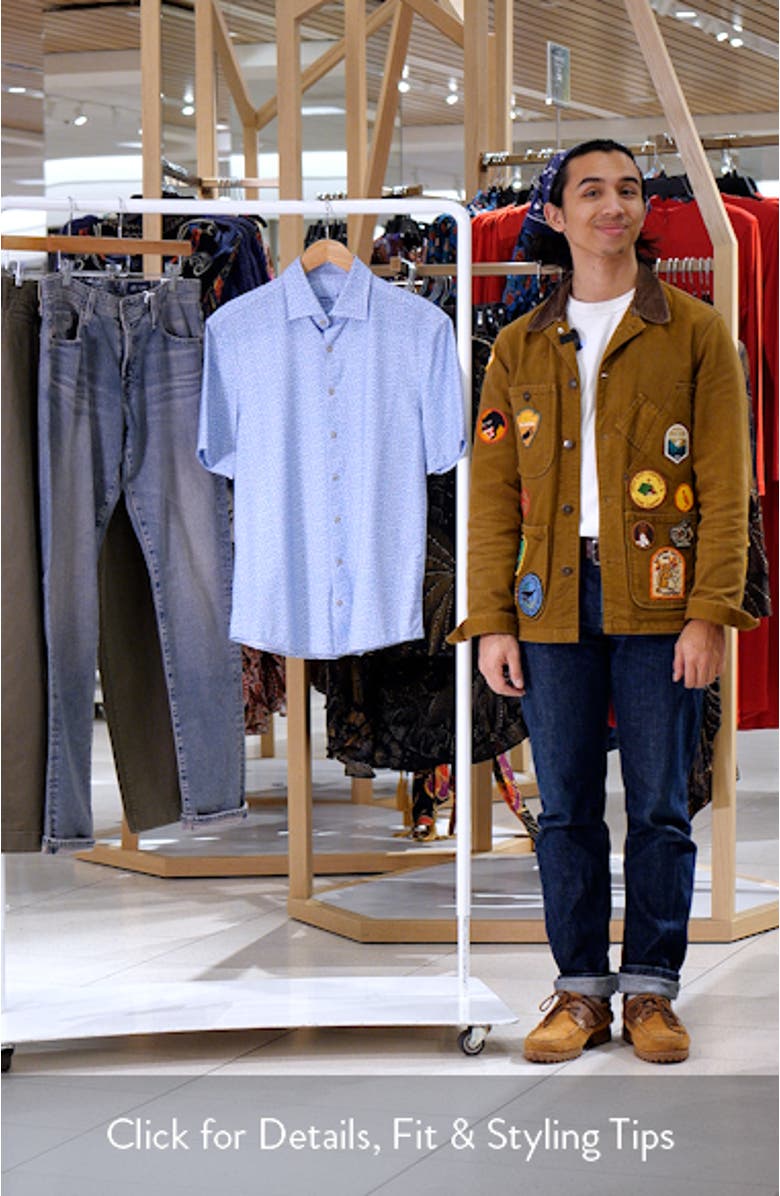 Waylan Hangin' Out Floral Short Sleeve Knit Button-Up Shirt, sales video thumbnail