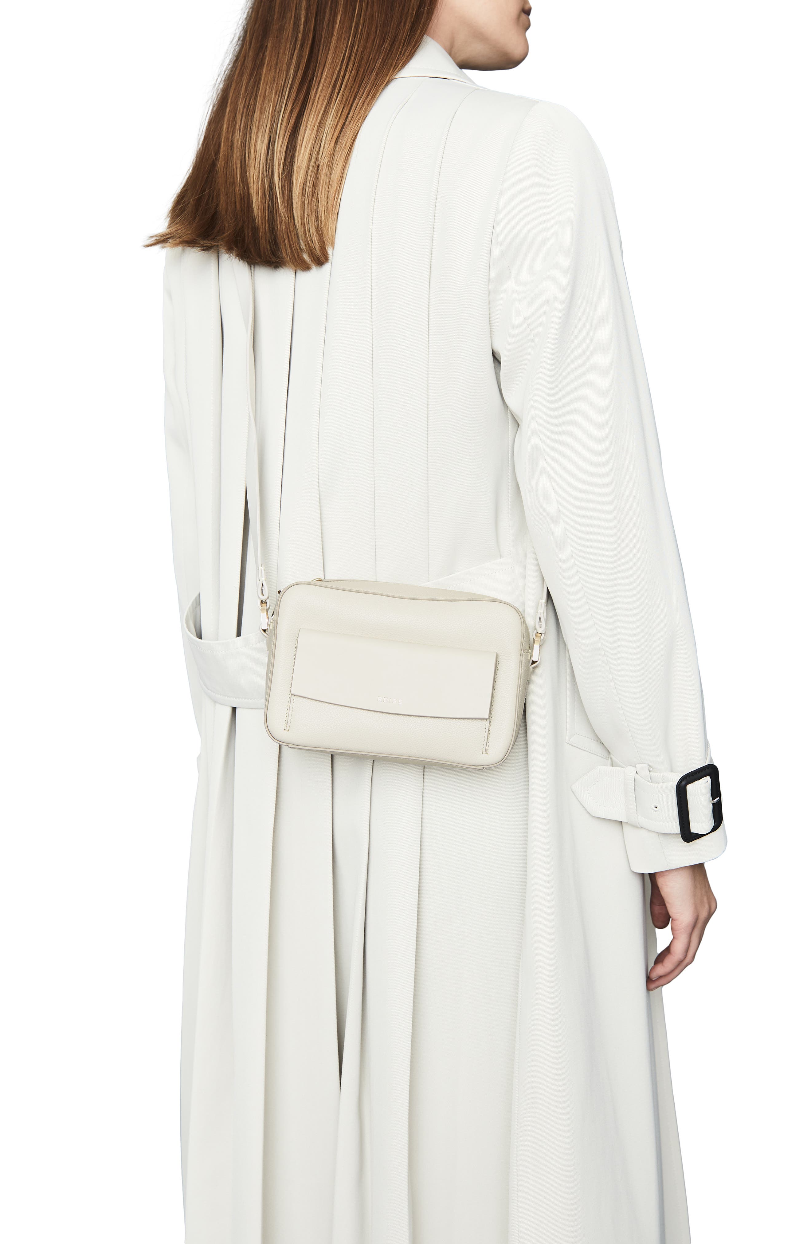 Reiss Archie Leather Crossbody Bag, Alternate, color, 