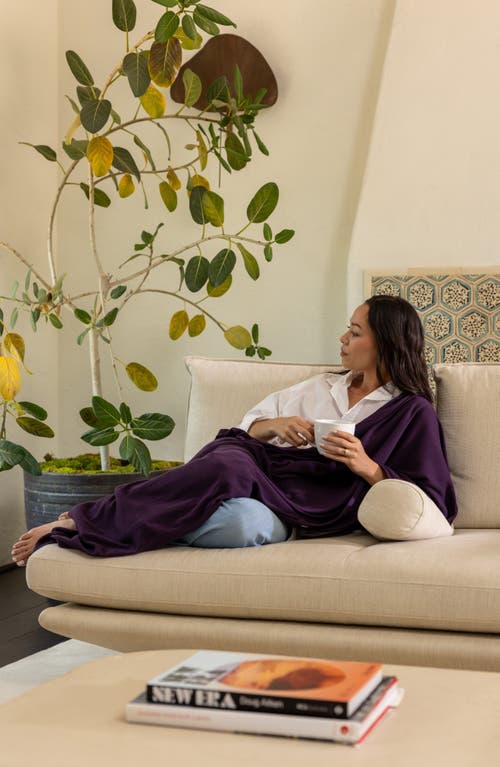 Zestt Organics The Dreamsoft Organic Cotton Travel Scarf In Purple